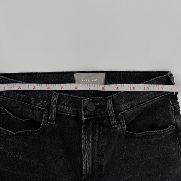 Everlane Womens Jeans Size 26 Faded Black Mid Rise Ankle Skinny Stretch Denim - Picture 7 of 9